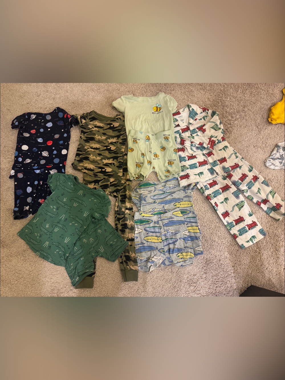 Green Alligator Kids Pajama Set - Soft Green Toddler Sleepwear